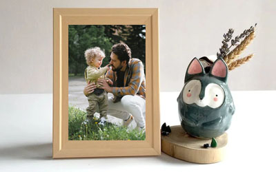 Personalized photo frame with a picture of you and your dad